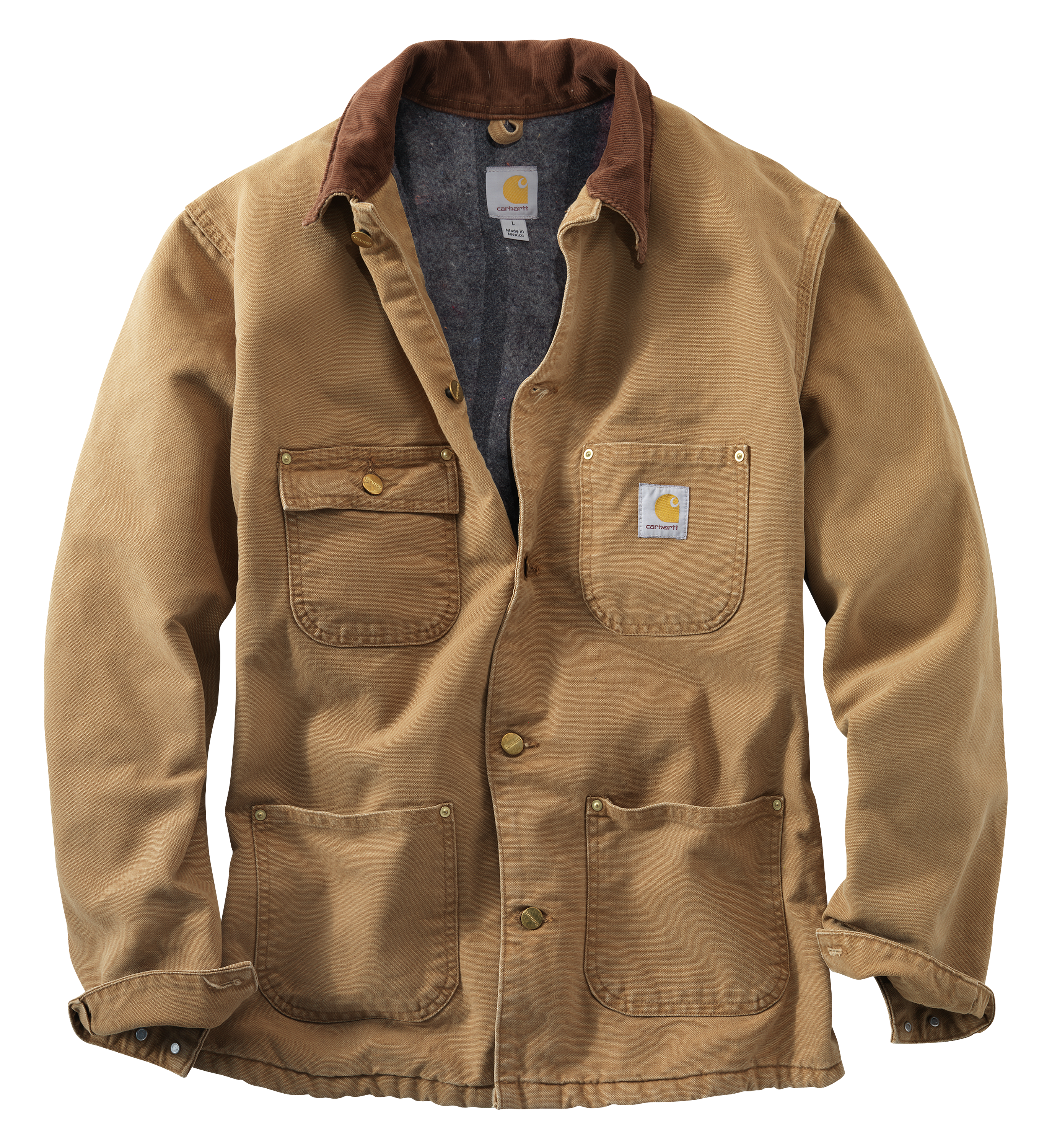 Carhartt Weathered Duck Blanket-Lined Chore Coat for Men | Bass Pro Shops